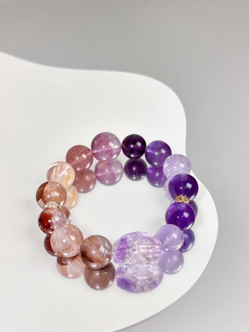 [Nine Purple Li Fire]（九紫离火）crystal bead bracelet